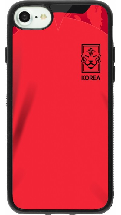 iPhone 7 / 8 / SE (2020, 2022) Case Hülle - Silikon schwarz Südkorea 2022 personalisierbares Fussballtrikot
