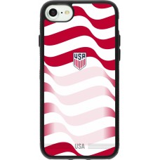 iPhone 7 / 8 / SE (2020, 2022) Case Hülle - Silikon schwarz Vereinigten Staaten 2026 personalisierbares Fussballtrikot