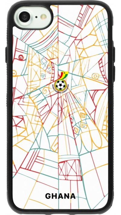 iPhone 7 / 8 / SE (2020, 2022) Case Hülle - Silikon schwarz Ghana 2026 personalisierbares Fussballtrikot