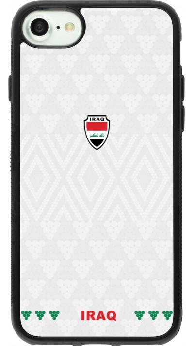 iPhone 7 / 8 / SE (2020, 2022) Case Hülle - Silikon schwarz Irak 2026 personalisierbares Fussballtrikot