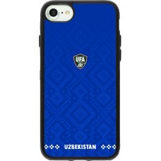 iPhone 7 / 8 / SE (2020, 2022) Case Hülle - Silikon schwarz Usbekistan 2026 personalisierbares Fussballtrikot