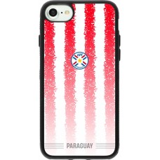 Coque iPhone 7 / 8 / SE (2020, 2022) - Silicone rigide noir Maillot de football Paraguay 2026 personnalisable