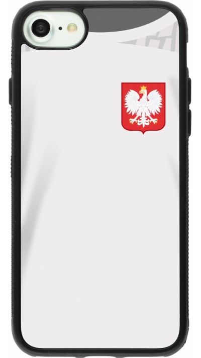 iPhone 7 / 8 / SE (2020, 2022) Case Hülle - Silikon schwarz Polen 2022 personalisierbares Fussballtrikot