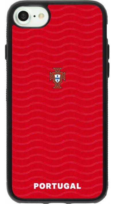 iPhone 7 / 8 / SE (2020, 2022) Case Hülle - Silikon schwarz Portugal 2026 personalisierbares Fussballtrikot
