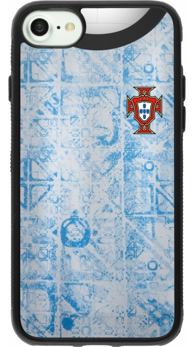 iPhone 7 / 8 / SE (2020, 2022) Case Hülle - Silikon schwarz Portugal Away personalisierbares Fussballtrikot