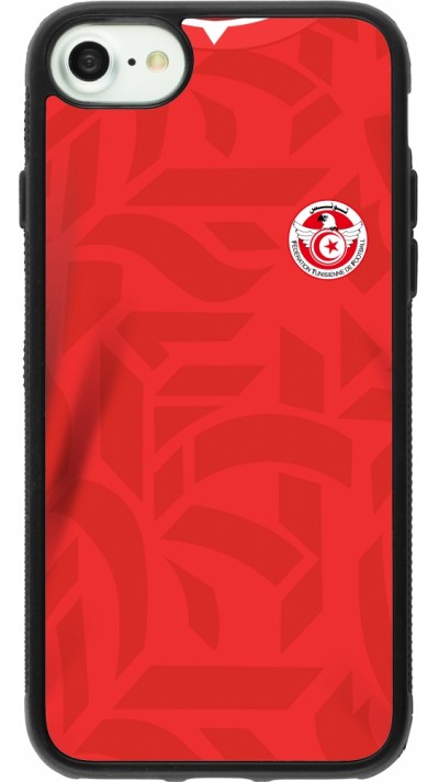 iPhone 7 / 8 / SE (2020, 2022) Case Hülle - Silikon schwarz Tunesien 2022 personalisierbares Fussballtrikot