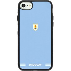iPhone 7 / 8 / SE (2020, 2022) Case Hülle - Silikon schwarz Uruguay 2026 personalisierbares Fussballtrikot