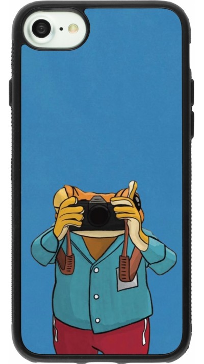 iPhone 7 / 8 / SE (2020, 2022) Case Hülle - Silikon schwarz Frog with camera DTMF