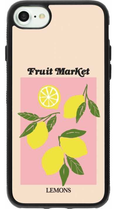 iPhone 7 / 8 / SE (2020, 2022) Case Hülle - Silikon schwarz Fruit market lemons 2026