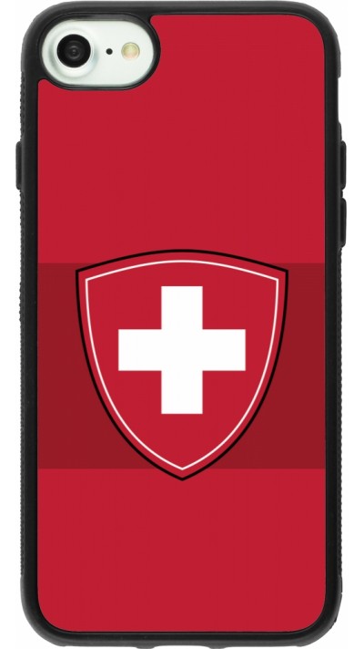 iPhone 7 / 8 / SE (2020, 2022) Case Hülle - Silikon schwarz Hockey World Championship Ecusson Suisse