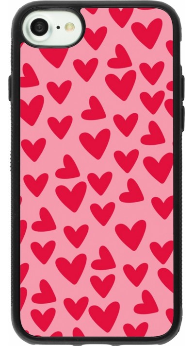 iPhone 7 / 8 / SE (2020, 2022) Case Hülle - Silikon schwarz Mom 2024 kleine Herzen