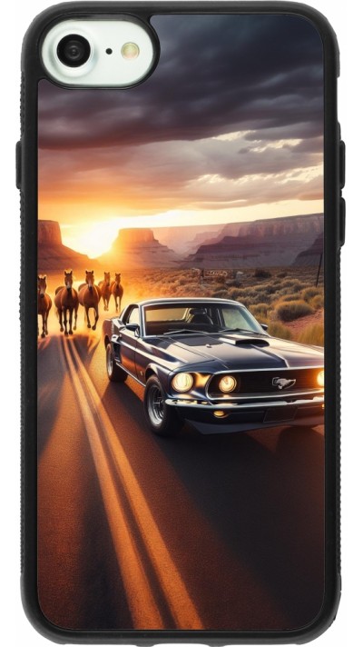 iPhone 7 / 8 / SE (2020, 2022) Case Hülle - Silikon schwarz Mustang 69 Grand Canyon