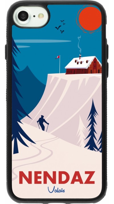 iPhone 7 / 8 / SE (2020, 2022) Case Hülle - Silikon schwarz Nendaz Cabane Ski