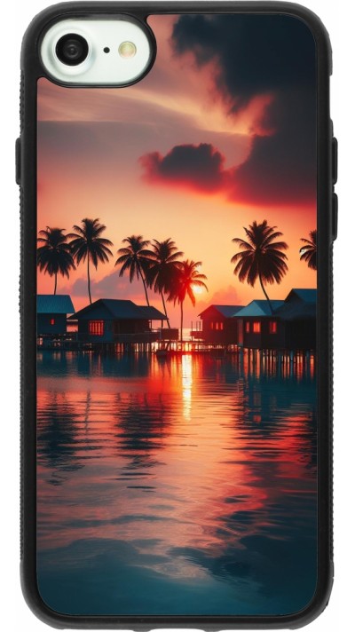 iPhone 7 / 8 / SE (2020, 2022) Case Hülle - Silikon schwarz Paradies Malediven