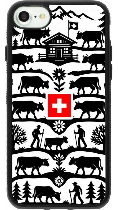 iPhone 7 / 8 / SE (2020, 2022) Case Hülle - Silikon schwarz Poya Schweiz 3