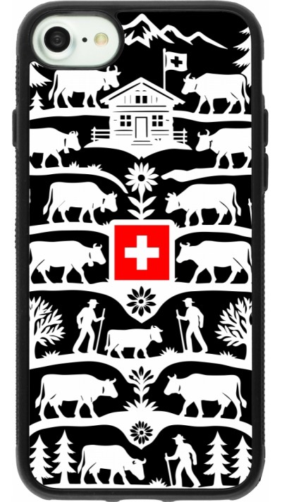 iPhone 7 / 8 / SE (2020, 2022) Case Hülle - Silikon schwarz Poya Schweiz 3 schwarz