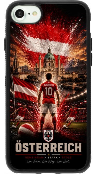 iPhone 7 / 8 / SE (2020, 2022) Case Hülle - Silikon schwarz Fussball Österreich splash 2026