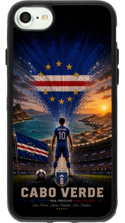 iPhone 7 / 8 / SE (2020, 2022) Case Hülle - Silikon schwarz Fussball Kap Verde splash 2026