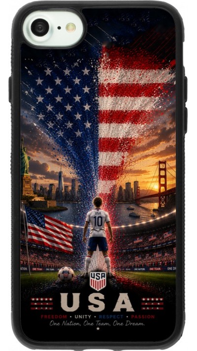 iPhone 7 / 8 / SE (2020, 2022) Case Hülle - Silikon schwarz Fussball Vereinigten Staaten splash 2026
