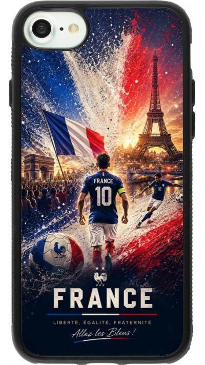 iPhone 7 / 8 / SE (2020, 2022) Case Hülle - Silikon schwarz Fussball Frankreich splash 2026