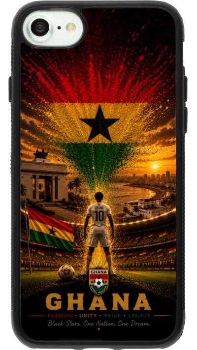 iPhone 7 / 8 / SE (2020, 2022) Case Hülle - Silikon schwarz Fussball Ghana splash 2026