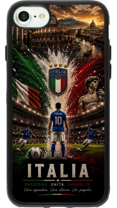 iPhone 7 / 8 / SE (2020, 2022) Case Hülle - Silikon schwarz Fussball Italien splash 2026