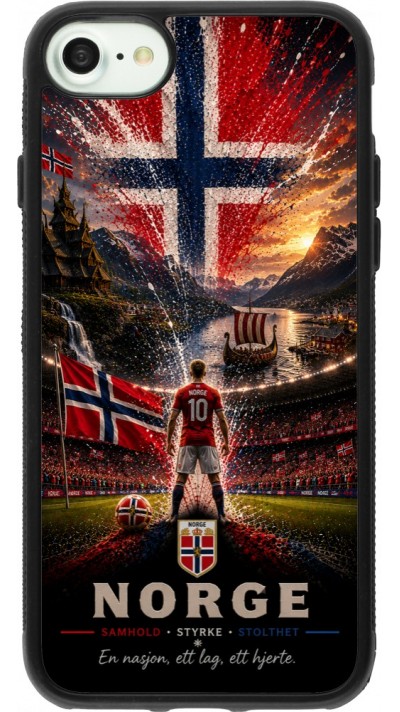 iPhone 7 / 8 / SE (2020, 2022) Case Hülle - Silikon schwarz Fussball Norwegen splash 2026