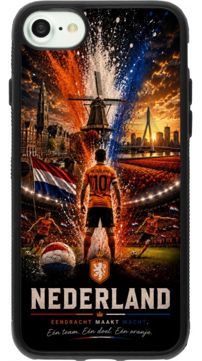 iPhone 7 / 8 / SE (2020, 2022) Case Hülle - Silikon schwarz Fussball Niederlande splash 2026