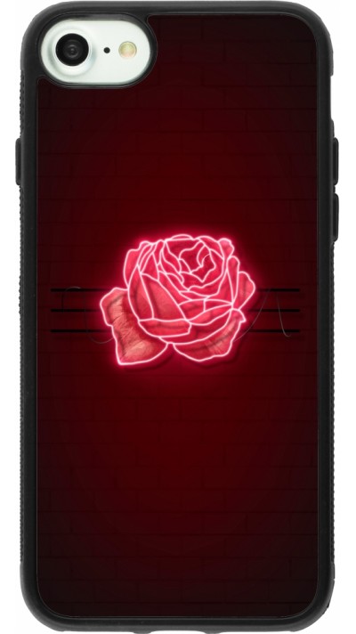 iPhone 7 / 8 / SE (2020, 2022) Case Hülle - Silikon schwarz Spring 23 neon rose