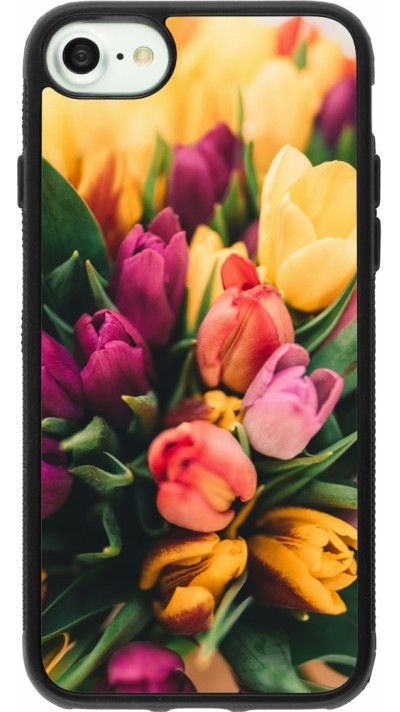 iPhone 7 / 8 / SE (2020, 2022) Case Hülle - Silikon schwarz Bouquet of tulips 2026