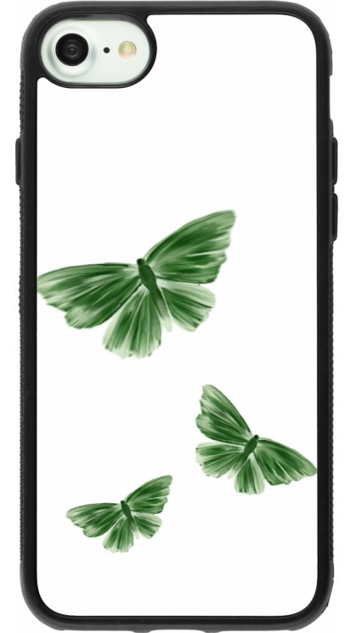 iPhone 7 / 8 / SE (2020, 2022) Case Hülle - Silikon schwarz Butterflies 2026
