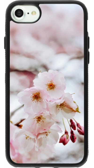 iPhone 7 / 8 / SE (2020, 2022) Case Hülle - Silikon schwarz Cherry tree 2026