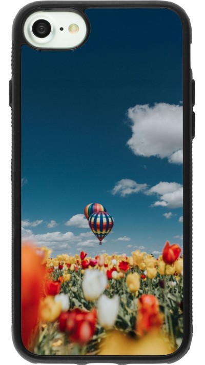 iPhone 7 / 8 / SE (2020, 2022) Case Hülle - Silikon schwarz Hot air balloon 2026