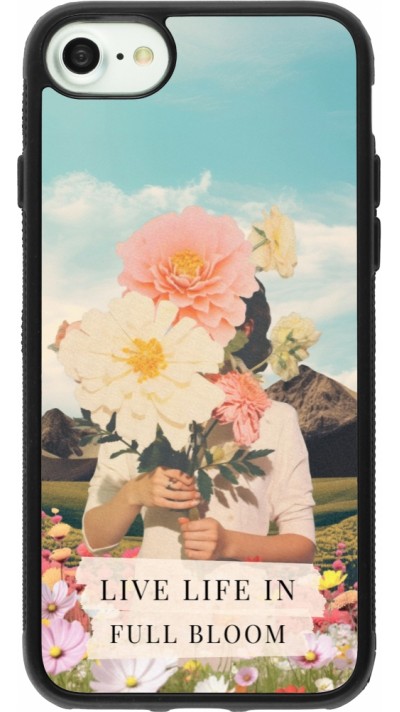 iPhone 7 / 8 / SE (2020, 2022) Case Hülle - Silikon schwarz Live life in full moon 2026