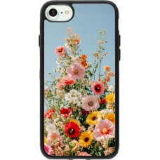 iPhone 7 / 8 / SE (2020, 2022) Case Hülle - Silikon schwarz Spring flowers 2026