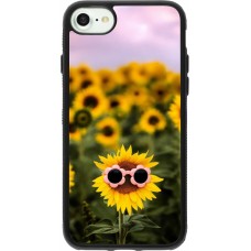 iPhone 7 / 8 / SE (2020, 2022) Case Hülle - Silikon schwarz Sunflower with glasses 2026