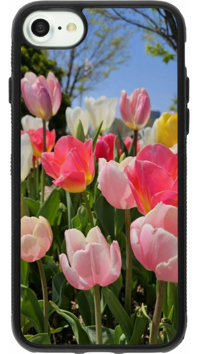 iPhone 7 / 8 / SE (2020, 2022) Case Hülle - Silikon schwarz Tulips 2026