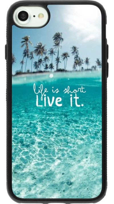Coque iPhone 7 / 8 / SE (2020, 2022) - Silicone rigide noir Summer 18 24