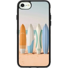 iPhone 7 / 8 / SE (2020, 2022) Case Hülle - Silikon schwarz Summer surfboard 2025