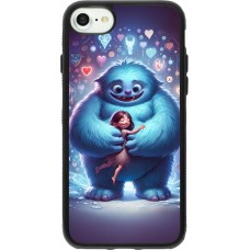 iPhone 7 / 8 / SE (2020, 2022) Case Hülle - Silikon schwarz Valentin 2024 Flauschige Liebe