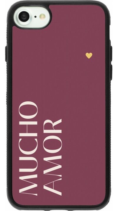 iPhone 7 / 8 / SE (2020, 2022) Case Hülle - Silikon schwarz Valentine 2024 mucho amor rosado