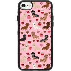 iPhone 7 / 8 / SE (2020, 2022) Case Hülle - Silikon schwarz Valentine 2024 puppy love