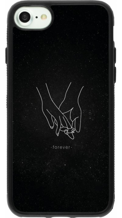 iPhone 7 / 8 / SE (2020, 2022) Case Hülle - Silikon schwarz Valentine 2023 hands forever