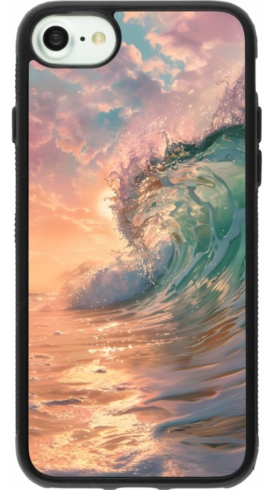 iPhone 7 / 8 / SE (2020, 2022) Case Hülle - Silikon schwarz Wave Sunset