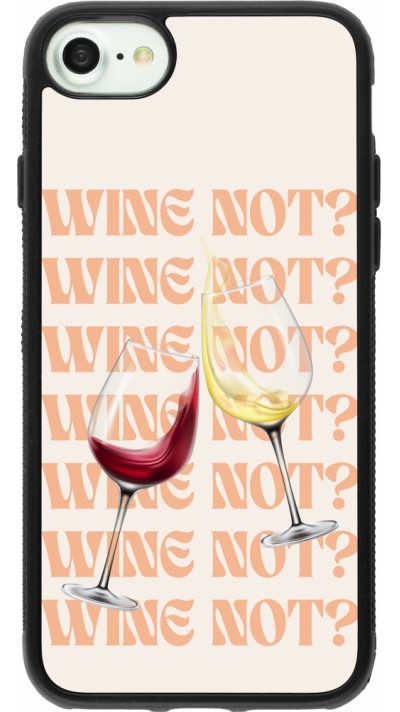 iPhone 7 / 8 / SE (2020, 2022) Case Hülle - Silikon schwarz Wine not