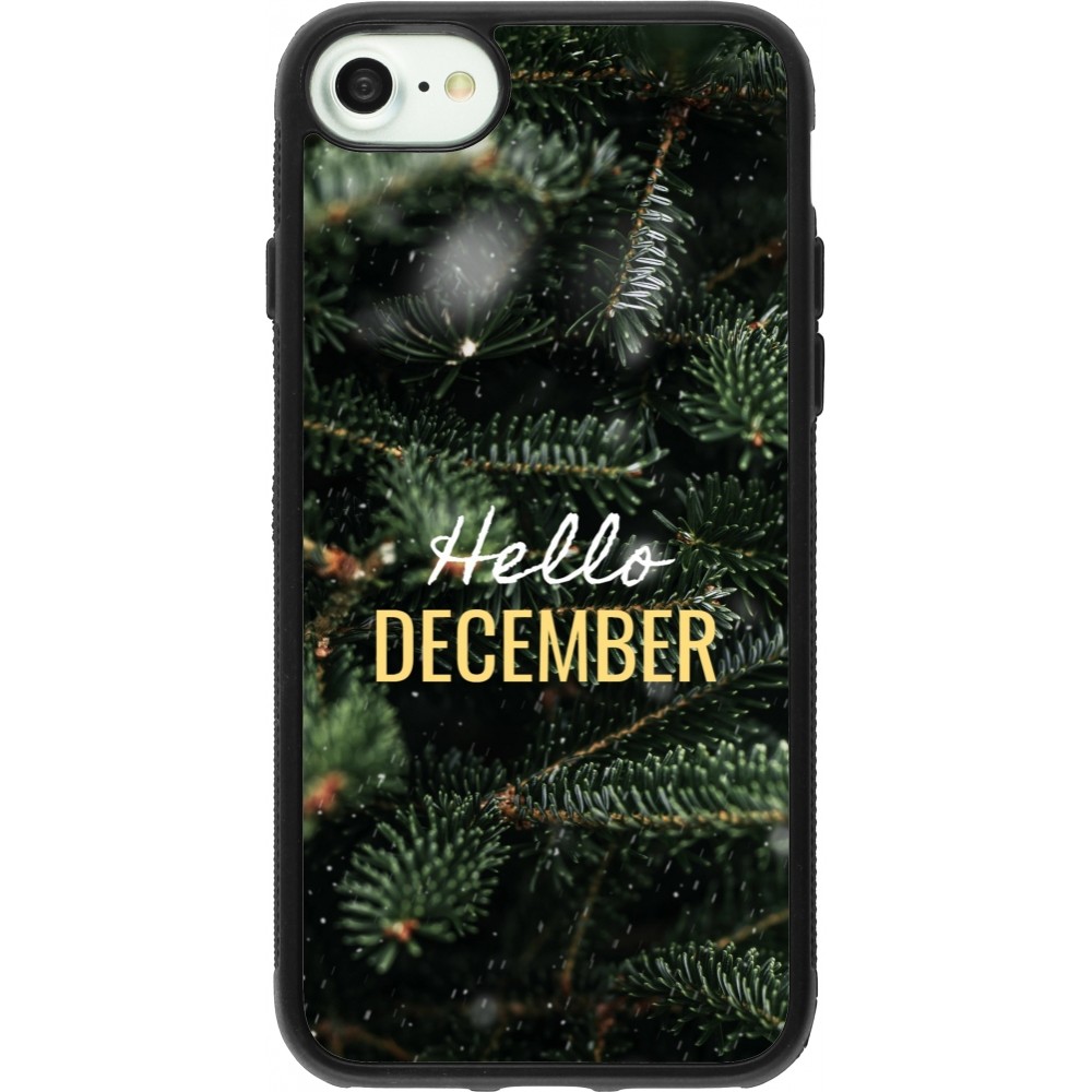 iPhone 7 / 8 / SE (2020, 2022) Case Hülle - Silikon schwarz Winter 25 Winter hello december