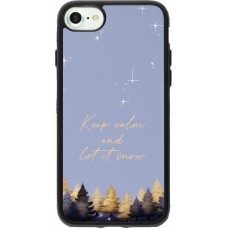 iPhone 7 / 8 / SE (2020, 2022) Case Hülle - Silikon schwarz Winter 25 Winter illustration of trees