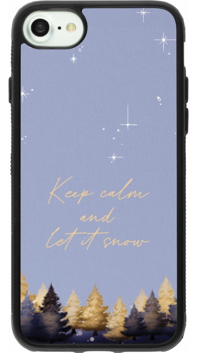 iPhone 7 / 8 / SE (2020, 2022) Case Hülle - Silikon schwarz Winter 25 Winter illustration of trees