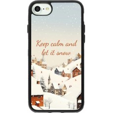 iPhone 7 / 8 / SE (2020, 2022) Case Hülle - Silikon schwarz Winter 25 Winter Keep calm and let it snow