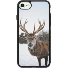 iPhone 7 / 8 / SE (2020, 2022) Case Hülle - Silikon schwarz Winter 25 Winter reindeer